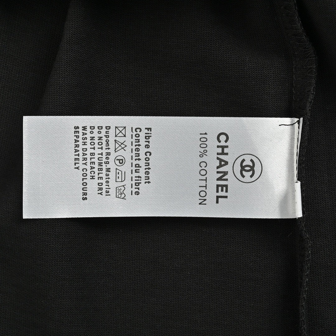 Chanel Signature Logo Black T-Shirt