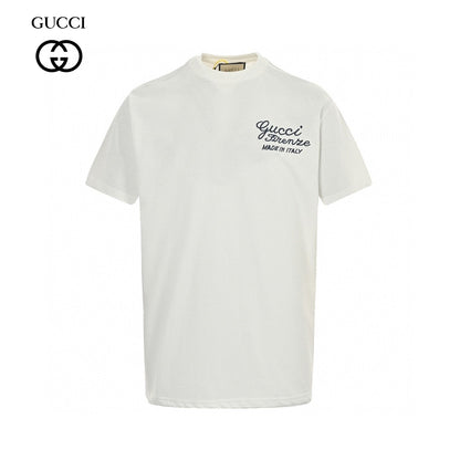 Gucci White T-Shirt with Script Logo