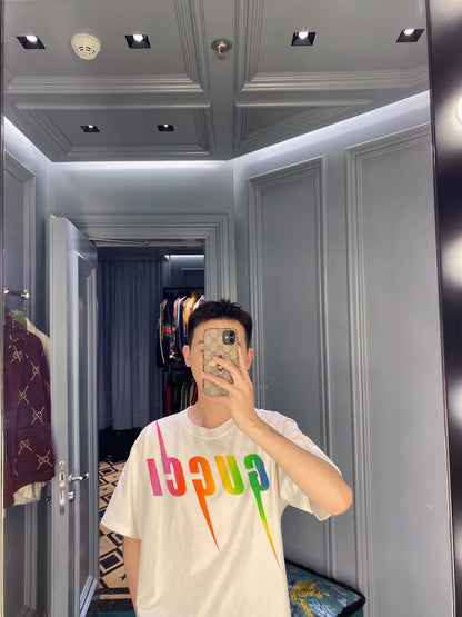 Gucci Rainbow Lightning T-Shirt (White)