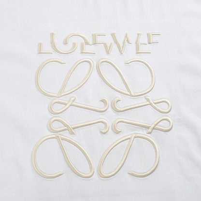 Loewe White T-Shirt with Logo Design