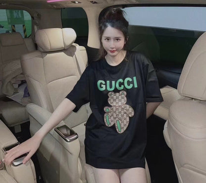 Gucci Teddy Bear Print T-Shirt - Black