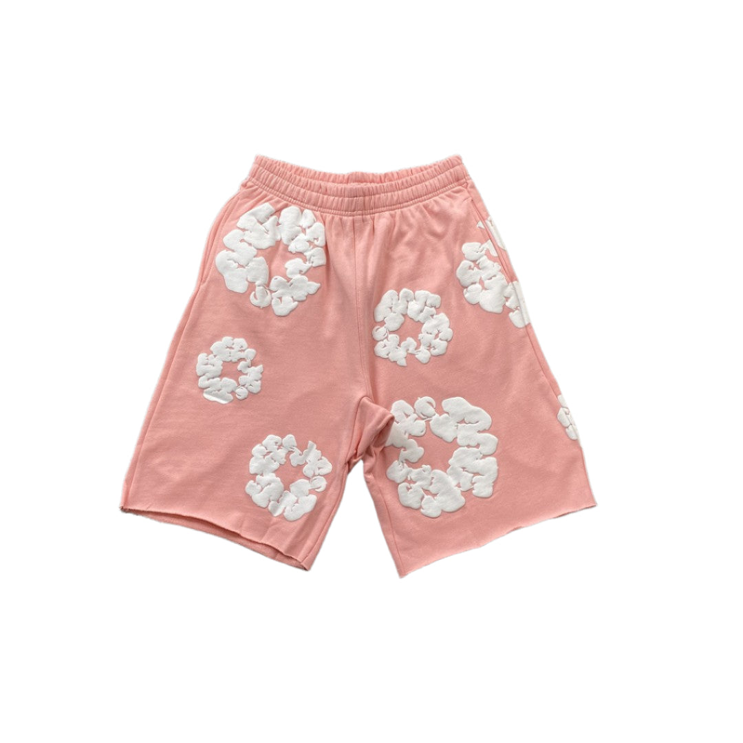 DENIM TEARS COTTON WREATH SHORTS PEACH