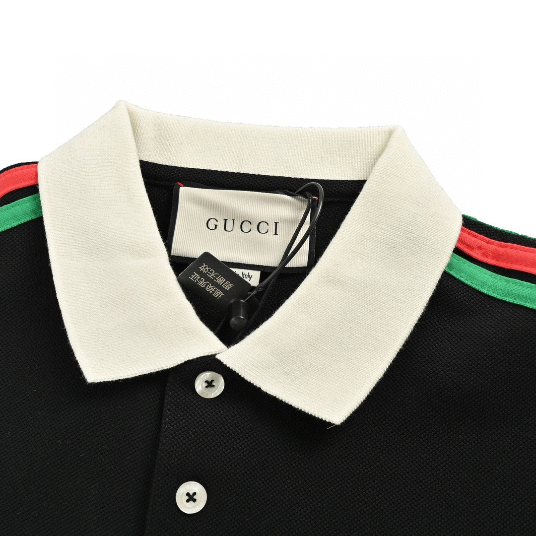 Gucci Stripe Sleeve Polo Shirt