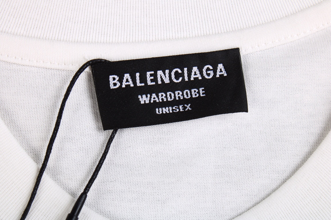 BALENCIAGA x SUPREME RED BLACK S T-SHIRT WHITE