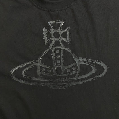 VIVIENNE WESTWOOD ROUGHLY STITCHED ORB T-SHIRT BLACK