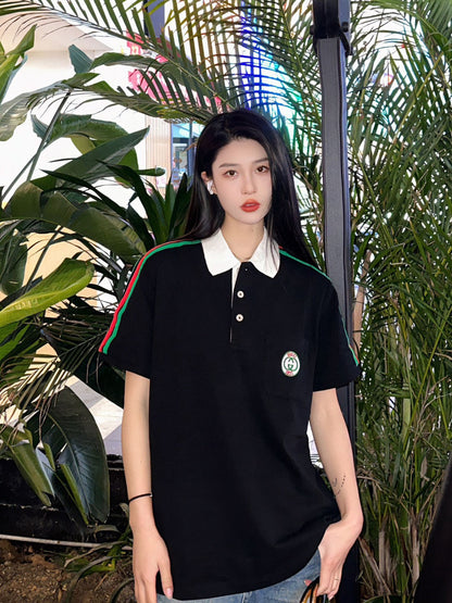 Gucci Stripe Sleeve Polo Shirt