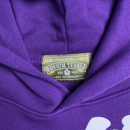 DENIM TEARS COTTON WREATH HOODIE PURPLE