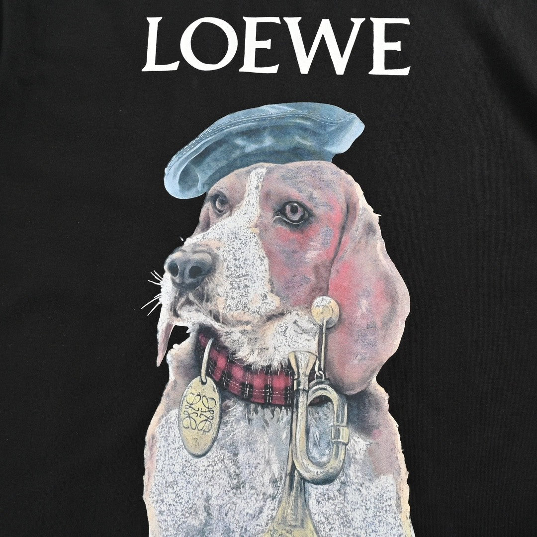 Loewe T-Shirt - Black with Dog Print