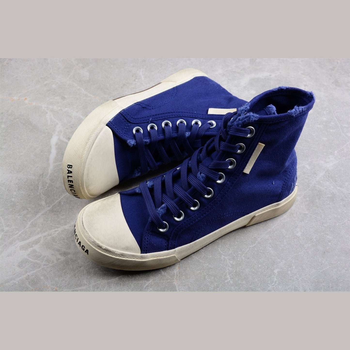 BALENCIAGA PARIS HIGH VULC DESTR x BLUE