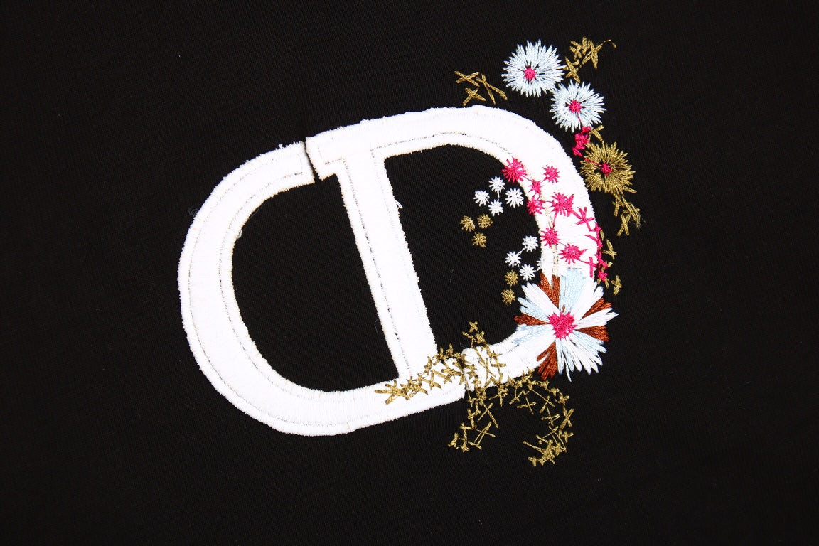 Dior T-Shirt with Floral CD Logo