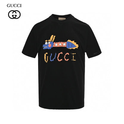 Gucci Black T-Shirt with Dragon Graphic