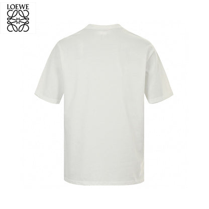 Loewe White T-Shirt with Multicolored Logo