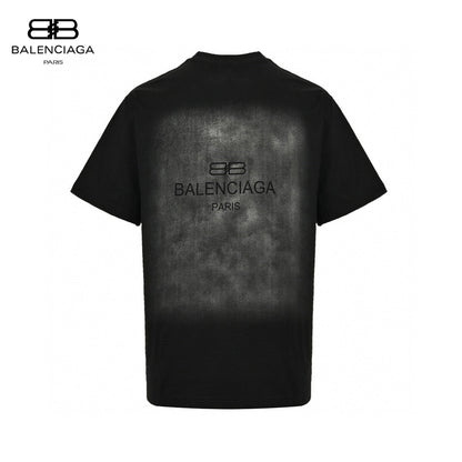 Balenciaga All-Over Logo Print T-Shirt (Black)