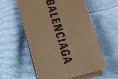 Balenciaga Basic Logo T-Shirt - Light Blue