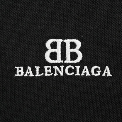 Balenciaga BB Logo Black Polo Shirt