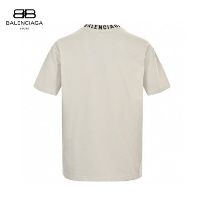 Balenciaga Beige T-Shirt with Abstract Graphic