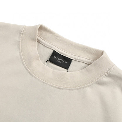 Balenciaga Beige T-Shirt with EREWHON Graphic