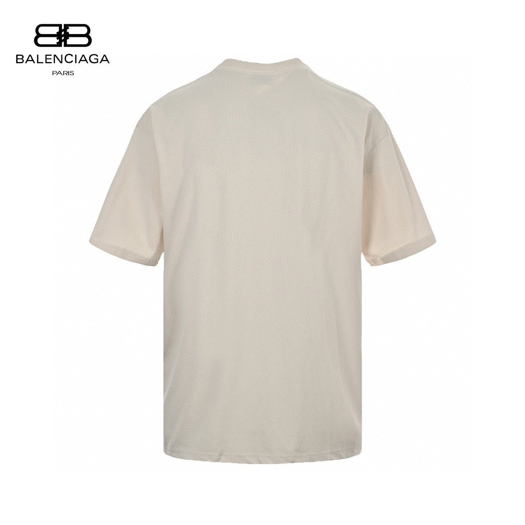 Balenciaga Beige T-Shirt with EREWHON Graphic