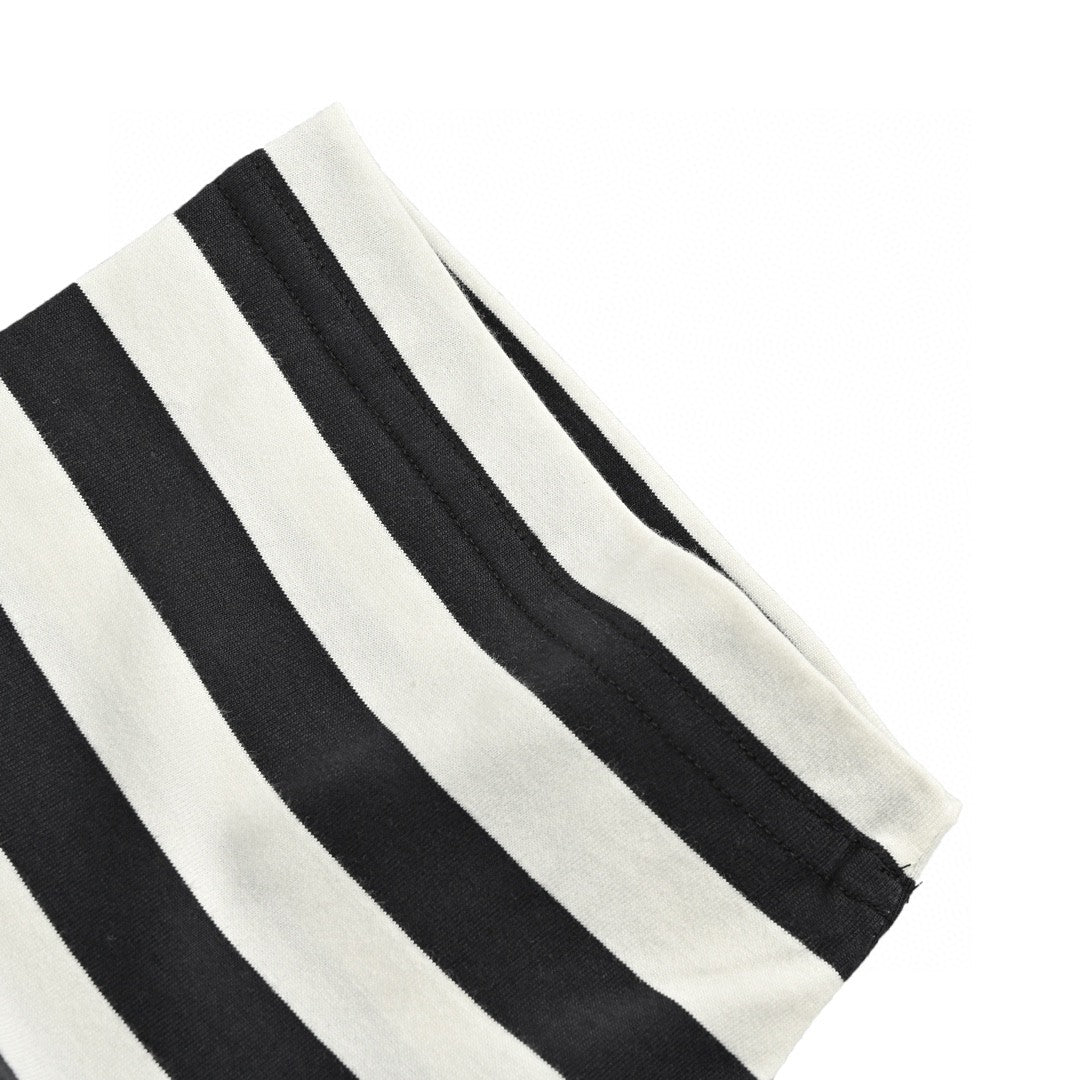 Balenciaga Black and White Striped T-Shirt