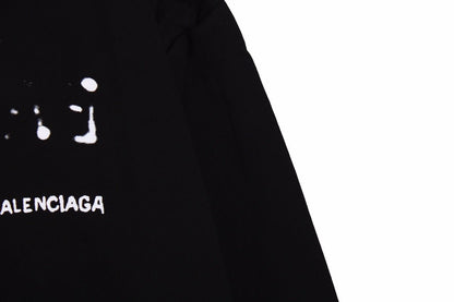 Balenciaga Black Distorted Logo Hoodie