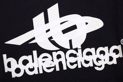 BALENCIAGA GRAPHIC LOGO HOODIE BLACK