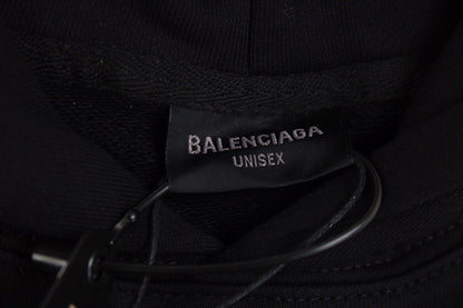 BALENCIAGA GRAPHIC LOGO HOODIE BLACK