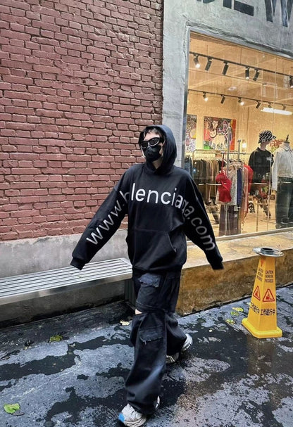 Balenciaga Black Oversized Hoodie