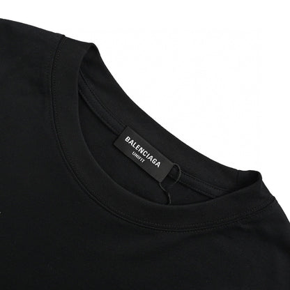 Balenciaga Black T-Shirt with Bold Graphic