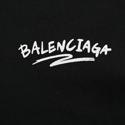 Balenciaga Black T-Shirt with Bold Graphic