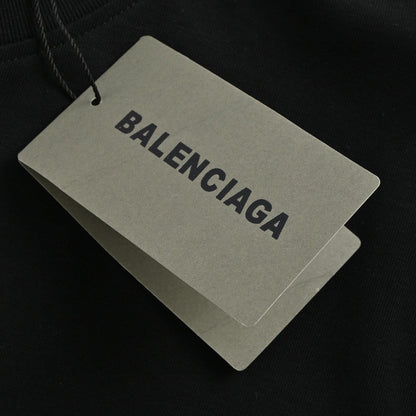 Balenciaga Black T-Shirt with Graphic Design