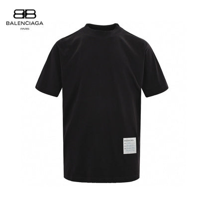 Balenciaga Black T-Shirt with Label Detail