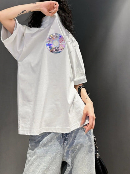 Balenciaga CD Graphic White T-Shirt