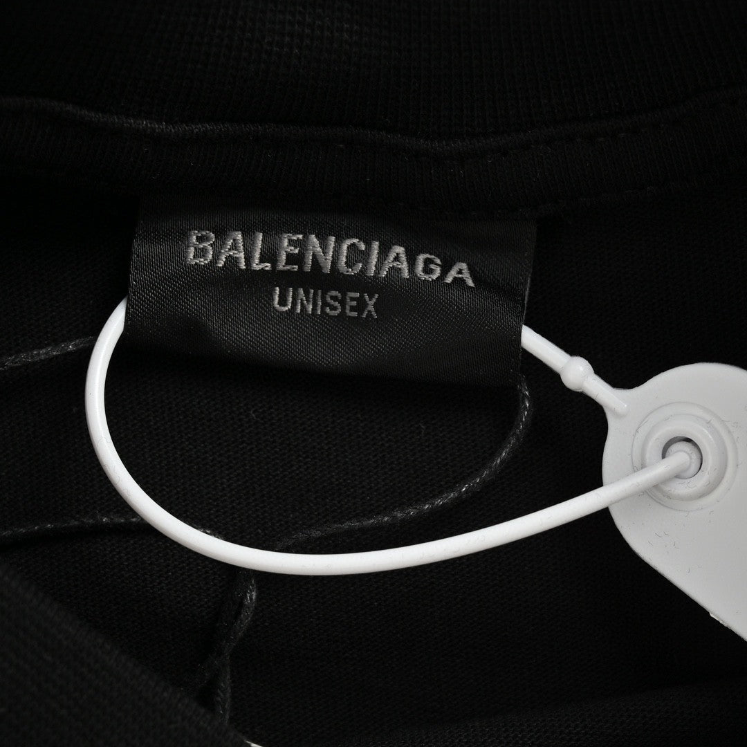 Balenciaga Cracked Logo T-Shirt (Black)