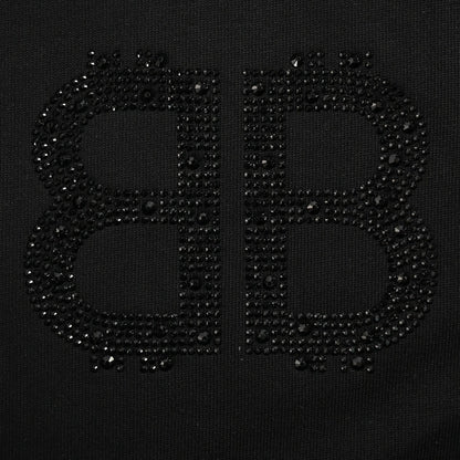 Balenciaga Crystal Logo T-Shirt in Black