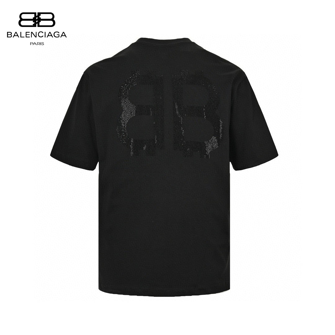 Balenciaga Crystal Logo T-Shirt in Black