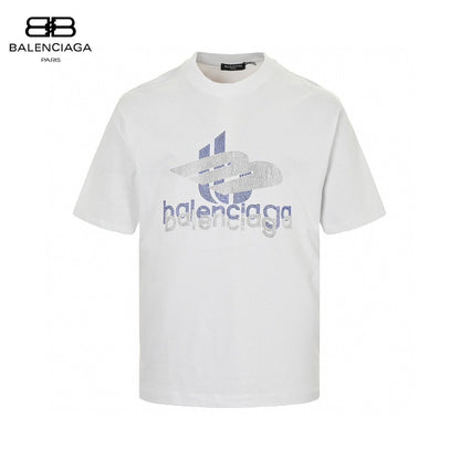 Balenciaga Crystal Logo T-Shirt in White