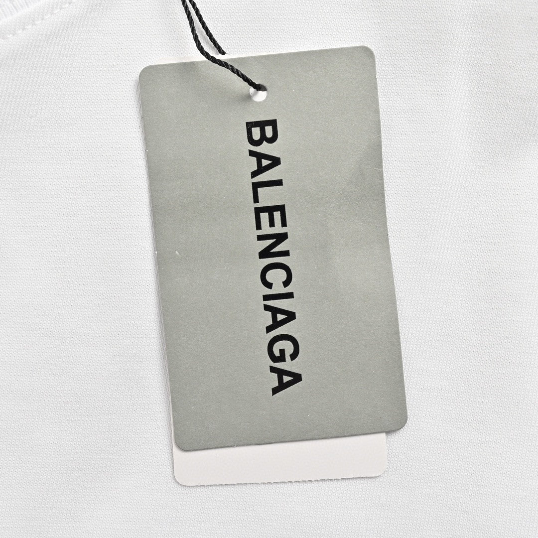 Balenciaga Crystal Logo T-Shirt in White