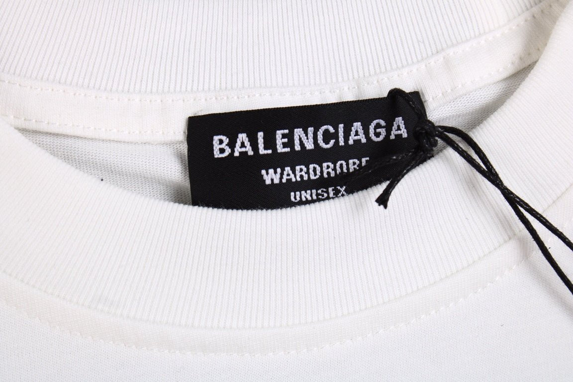 BALENCIAGA DESIGNER NAMES T-SHIRT WHITE