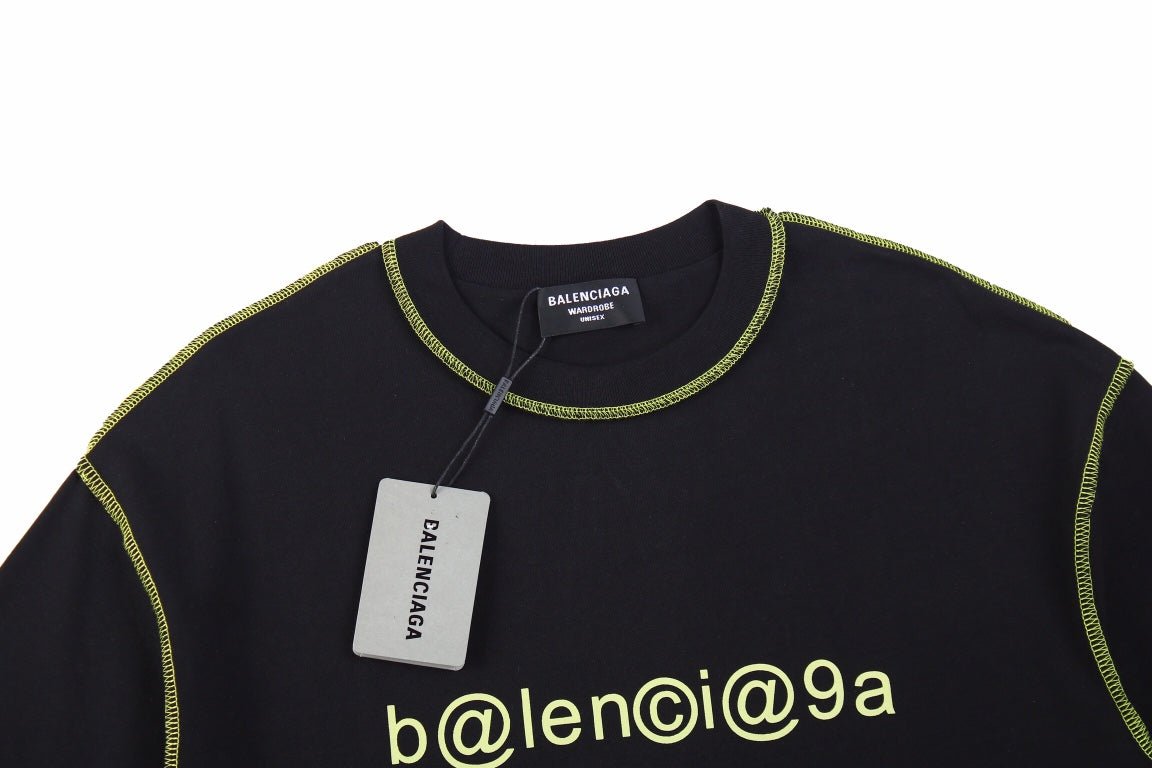 Balenciaga Digital Age Logo T-Shirt - Black