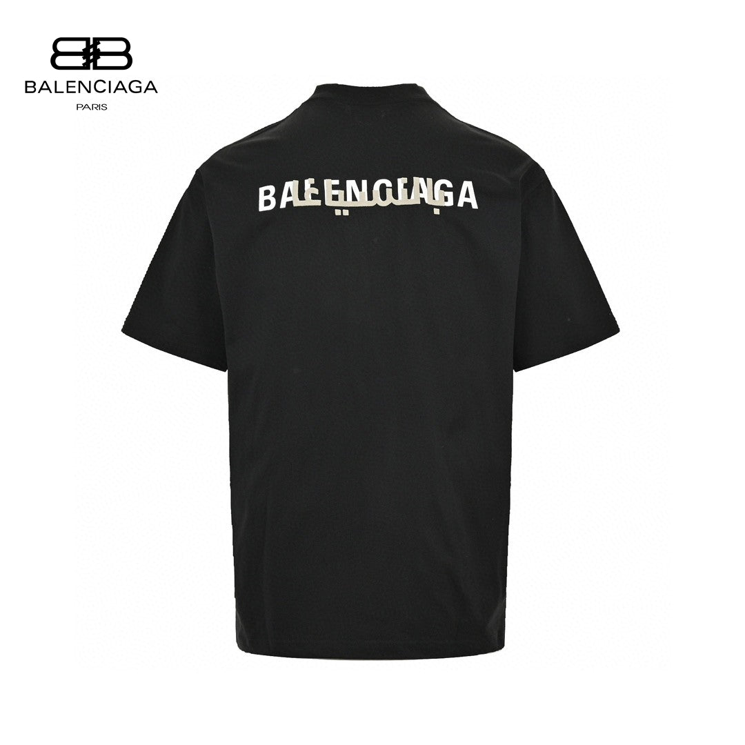 Balenciaga Distorted Logo T-Shirt (Black)