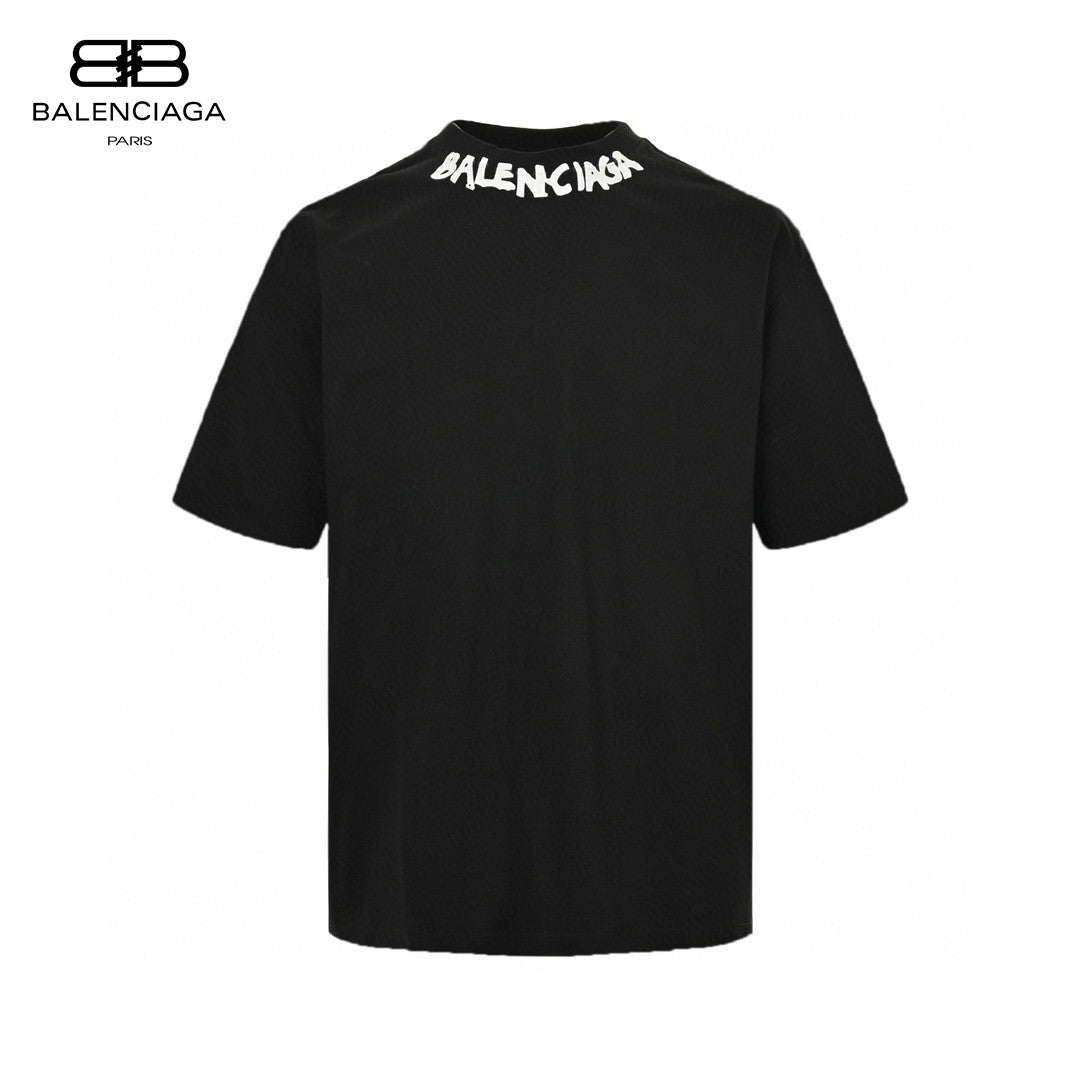 Balenciaga Distorted Logo T-Shirt (Black)