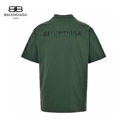 Balenciaga Distorted Logo T-Shirt (Green)