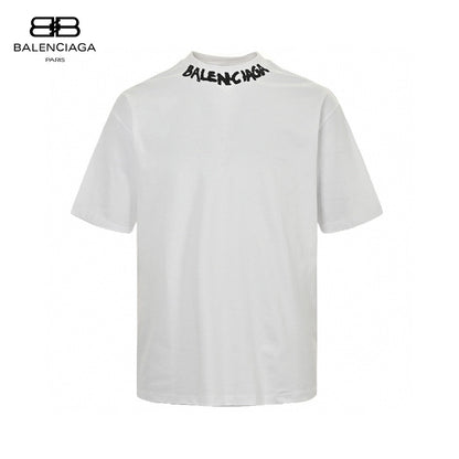 Balenciaga Distorted Logo T-Shirt (White)