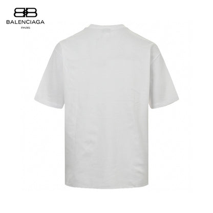 Balenciaga Distorted Logo T-Shirt (White)