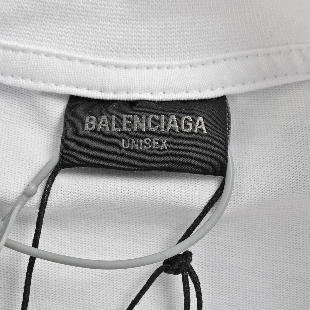 Balenciaga Distorted Logo T-Shirt (White)