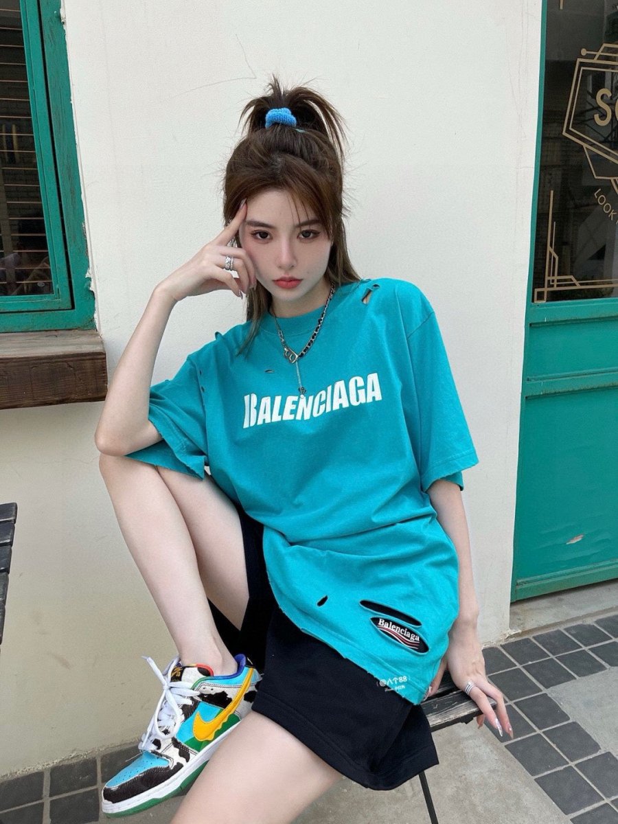 Balenciaga Distressed Logo T-Shirt