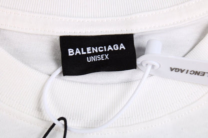 BALENCIAGA DOUBLE B LOGO T-SHIRT WHITE