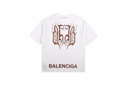 BALENCIAGA DOUBLE B LOGO T-SHIRT WHITE