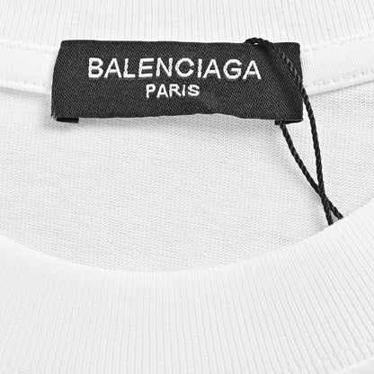 Balenciaga Dripping BB Logo T-Shirt (White)