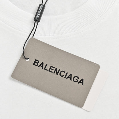 Balenciaga Dripping BB Logo T-Shirt (White)